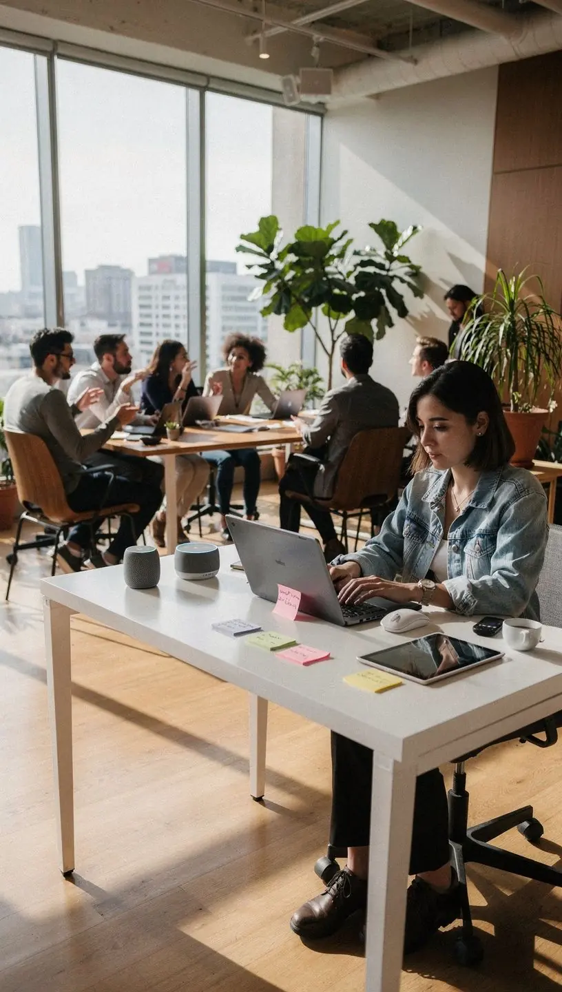 Photo of a professional analyzing data on multiple screens to optimize automation strategies.